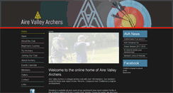 Desktop Screenshot of aire-valley-archers.co.uk