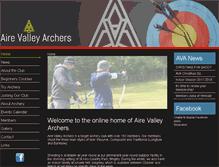 Tablet Screenshot of aire-valley-archers.co.uk